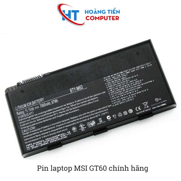 Pin laptop MSI GT60 chính hãng, chất lượng cao